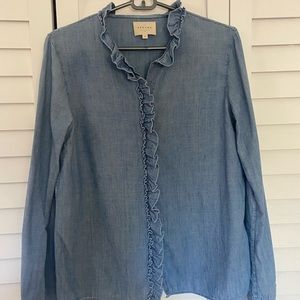 SALE Sezane • Chambray Solange Blouse